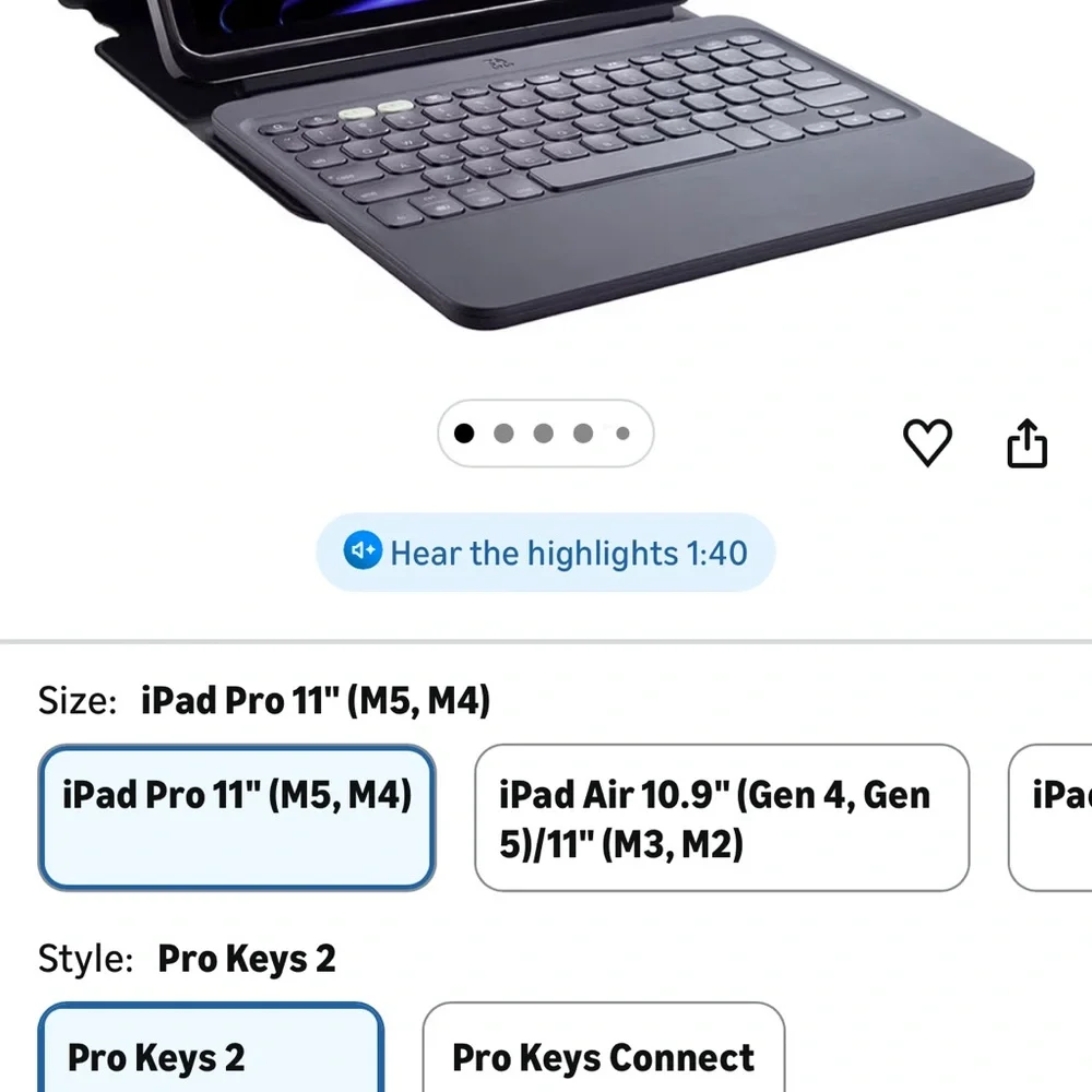 Black Tablet with Keyboard Case for IPad Pro 11”